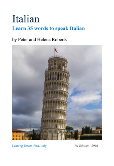 The front cover image showing the language book entitled